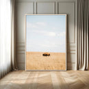 Minimalist Nature Wall Art Canvas Print – Framed Bison