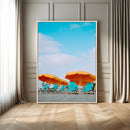 Beach Umbrellas Wall Art Canvas Print – Framed Tropical