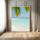 Azure Water Wall Art Canvas Print – Tranquil Island Escape