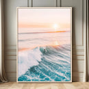 Sunset Surfer Wall Art – Framed Ocean Wave Canvas Artwork, by MyGreatCanvas | Canvas Wall Art Prints | Photo Prints & Wall Decor