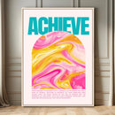 Achieve Motivational Wall Art – Colorful Abstract Swirl by MyGreatCanvas | Canvas Wall Art Prints | Photo Prints & Wall Decor