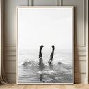 Black White Splash Wall Art – Framed Ocean Water Canvas by MyGreatCanvas | Canvas Wall Art Prints | Photo Prints & Wall Decor