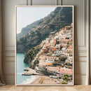 Mediterranean Coastal Cliffside Town Wall Art – Vibrant by MyGreatCanvas | Canvas Wall Art Prints | Photo Prints & Wall Decor
