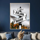 Personalized Street Sign Art Canvas Print by MyGreatCanvas | Canvas Wall Art Prints | Photo Prints & Wall Decor