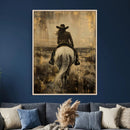 Cowgirl on Horse Wall Art Canvas Print – Western Equestrian by MyGreatCanvas | Canvas Wall Art Prints | Photo Prints & Wall Decor