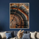 Abstract Tree Rings Wall Art Canvas Print Wood Grain Rings