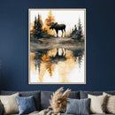 Abstract Moose Forest Wall Art Canvas Print – Wildlife by MyGreatCanvas | Canvas Wall Art Prints | Photo Prints & Wall Decor