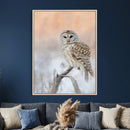 Barred Owl Wall Art Canvas Print – Soft Neutral Wildlife by MyGreatCanvas | Canvas Wall Art Prints | Photo Prints & Wall Decor