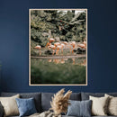 Flamingo Wall Art Canvas Print, Tropical Wildlife Scene by MyGreatCanvas | Canvas Wall Art Prints | Photo Prints & Wall Decor