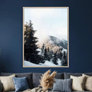 Snowy Mountain Forest Wall Art Canvas Print, Winter Pine by MyGreatCanvas | Canvas Wall Art Prints | Photo Prints & Wall Decor