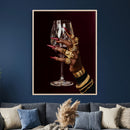 Black Woman Holding Elegant Wine Glass Art, Black Girl Art, by MyGreatCanvas | Canvas Wall Art Prints | Photo Prints & Wall Decor