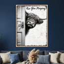 Funny Highland Cow Bathroom Wall Art Canvas Print, Are You by MyGreatCanvas | Canvas Wall Art Prints | Photo Prints & Wall Decor