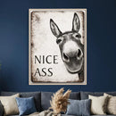 Funny Donkey Bathroom Wall Art Canvas Print, Nice Ass Farm by MyGreatCanvas | Canvas Wall Art Prints | Photo Prints & Wall Decor