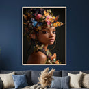 Butterfly Crown Gold Woman Portrait — Monarch Queen Canvas by MyGreatCanvas | Canvas Wall Art Prints | Photo Prints & Wall Decor