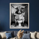 Texas Longhorn Cow Toilet Paper Canvas Wall Art, Funny by MyGreatCanvas | Canvas Wall Art Prints | Photo Prints & Wall Decor