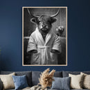 Funny Bathroom Wall Art Canvas Print, Highland Cow in by MyGreatCanvas | Canvas Wall Art Prints | Photo Prints & Wall Decor