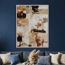Blue Teal Abstract Canvas Wall Art, Modern Textured Painting Print, Navy Orange White Contemporary Art, Neutral Living Room Decor, Office Art by MyGreatCanvas | Canvas Wall Art Prints | Photo Prints & Wall Decor
