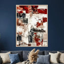 Blue Teal Abstract Canvas Wall Art, Modern Textured Painting Print, Navy Orange White Contemporary Art, Neutral Living Room Decor, Office Art by MyGreatCanvas | Canvas Wall Art Prints | Photo Prints & Wall Decor