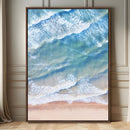 Aerial Ocean View Wall Art Canvas Print – Framed Soft Blue by MyGreatCanvas | Canvas Wall Art Prints | Photo Prints & Wall Decor