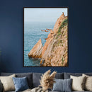 Cliff Dive Wall Art – Ocean Jump Canvas Print, Blue Sky by MyGreatCanvas | Canvas Wall Art Prints | Photo Prints & Wall Decor