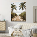 Tropical Beach Wall Art Canvas Print – Framed Coastal Palm