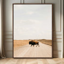 Bison Crossing Wall Art Canvas Print – Framed Western by MyGreatCanvas | Canvas Wall Art Prints | Photo Prints & Wall Decor