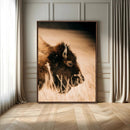 Bison Portrait Wall Art Canvas Print – Framed Western by MyGreatCanvas | Canvas Wall Art Prints | Photo Prints & Wall Decor