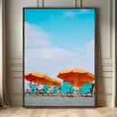 Beach Umbrellas Wall Art Canvas Print – Framed Tropical