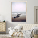 Moody Seascape Wall Art Canvas Print – Foggy Ocean Waves