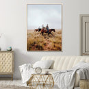 Golden Grassland Wall Art Canvas Print – Framed Western