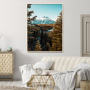 Mountain Landscape Wall Art Canvas Print – Framed Snowy