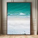 Turquoise Ocean Wall Art Canvas Print – White Sand Shore by MyGreatCanvas | Canvas Wall Art Prints | Photo Prints & Wall Decor