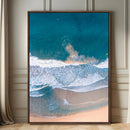 Aerial Beach View Wall Art Canvas Print – Framed Ocean Waves