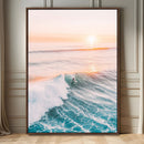 Sunset Surfer Wall Art – Framed Ocean Wave Canvas Artwork, by MyGreatCanvas | Canvas Wall Art Prints | Photo Prints & Wall Decor