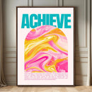 Achieve Motivational Wall Art – Colorful Abstract Swirl by MyGreatCanvas | Canvas Wall Art Prints | Photo Prints & Wall Decor