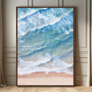 Aerial Ocean Waves Wall Art – Framed Tranquil Beach Canvas by MyGreatCanvas | Canvas Wall Art Prints | Photo Prints & Wall Decor