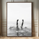 Black White Splash Wall Art – Framed Ocean Water Canvas by MyGreatCanvas | Canvas Wall Art Prints | Photo Prints & Wall Decor