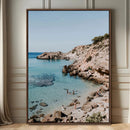 Clear Blue Water Beach Wall Art – Framed Rocky Cove Canvas by MyGreatCanvas | Canvas Wall Art Prints | Photo Prints & Wall Decor