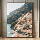 Mediterranean Coastal Cliffside Town Wall Art – Vibrant by MyGreatCanvas | Canvas Wall Art Prints | Photo Prints & Wall Decor