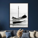 Minimal Boat Wall Art Canvas Print – Black and White Coastal by MyGreatCanvas | Canvas Wall Art Prints | Photo Prints & Wall Decor