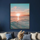 Sunset Surf Wall Art Canvas Print – Coastal Ocean by MyGreatCanvas | Canvas Wall Art Prints | Photo Prints & Wall Decor