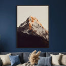 Golden Peak Mountain Wall Art Canvas Print, Minimal Alpine by MyGreatCanvas | Canvas Wall Art Prints | Photo Prints & Wall Decor