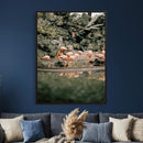 Flamingo Wall Art Canvas Print, Tropical Wildlife Scene by MyGreatCanvas | Canvas Wall Art Prints | Photo Prints & Wall Decor