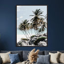 Tropical Trees Beach Wall Art Canvas Print, Coastal Ocean by MyGreatCanvas | Canvas Wall Art Prints | Photo Prints & Wall Decor