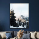 Snowy Mountain Forest Wall Art Canvas Print, Winter Pine by MyGreatCanvas | Canvas Wall Art Prints | Photo Prints & Wall Decor