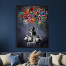 Banksy Inspired Boy Swing Wall Art Canvas Print by MyGreatCanvas | Canvas Wall Art Prints | Photo Prints & Wall Decor