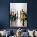 Abstract New York Wall Art Canvas Print, Gold Black Modern by MyGreatCanvas | Canvas Wall Art Prints | Photo Prints & Wall Decor