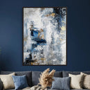 Blue Abstract Wall Art Canvas Print, Gold Black Modern by MyGreatCanvas | Canvas Wall Art Prints | Photo Prints & Wall Decor