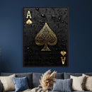 Ace of Spades Wall Art Canvas Print – Black and Gold Playing by MyGreatCanvas | Canvas Wall Art Prints | Photo Prints & Wall Decor