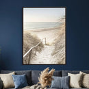 Coastal Beach Path Wall Art Canvas Print – Neutral Ocean by MyGreatCanvas | Canvas Wall Art Prints | Photo Prints & Wall Decor